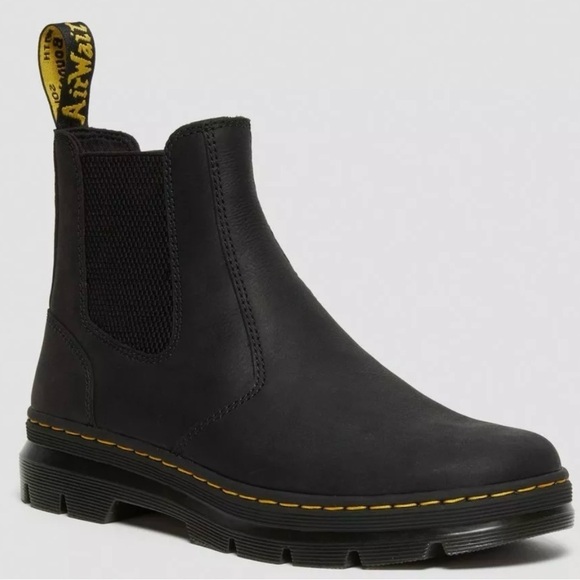 Dr Marten sz 7 Embury Chelsea boot black Wyoming leather in great pre owned cond - Picture 1 of 12